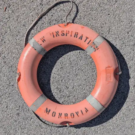2002 New Inspiration Life Ring Ship Salvage Front Side