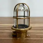 Vintage Miletich Brass Ceiling Light side view