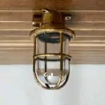 Side angle view of nautical ceiling fixture