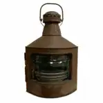 Vintage Steel Fresnel Lens Ship Lantern main front view
