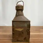 Vintage Steel Fresnel Lens Ship Lantern side profile view
