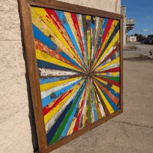 Vintage Wooden Boat Ship Pieces, Large Handmade Wall Artwork (Fourth Edition)