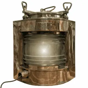 Wired Starboard Navigation Light, Brass Upcycled Ship Salvage