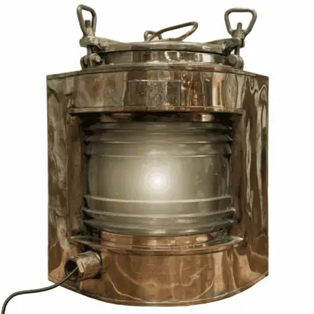 Wired Starboard Navigation Light, Brass Upcycled Ship Salvage