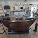 Nautical Boat Bar Mahogany Custom Finish Marble Top 01