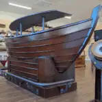 Nautical Boat Bar Mahogany Custom Finish Marble Top 04