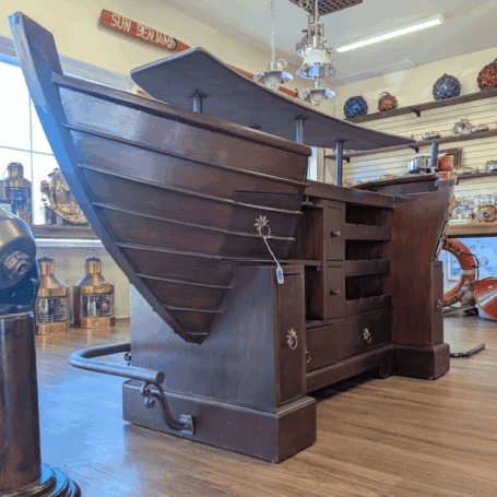 Nautical Boat Bar Mahogany Custom Finish Marble Top 05 Nautical Boat Bar Mahogany Custom Finish Marble Top 05