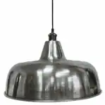 Vintage Aluminum Hood Pendant Light wide front view