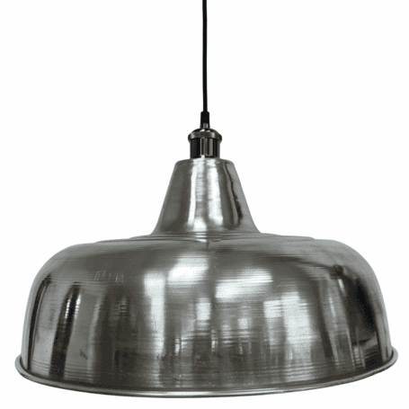 Vintage Aluminum Hood Pendant Light (5) Vintage Aluminum Hood Pendant Light wide front view