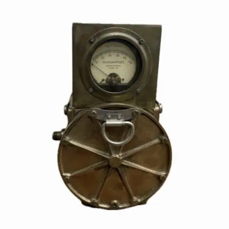 Brass electrical instrument with D-ring and circular back plate