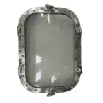 Aluminum rectangular porthole from salvaged ship