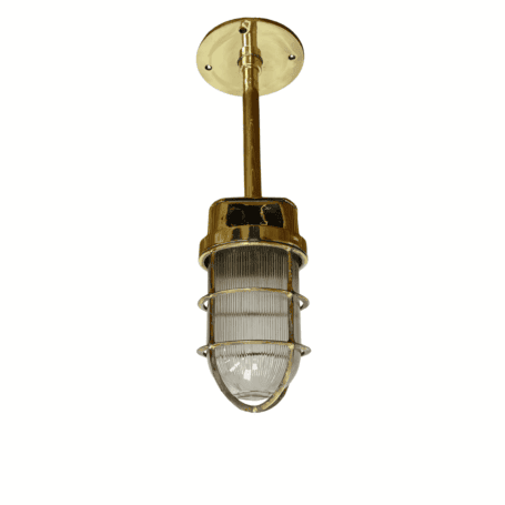 Vintage Brass Ribbed Globe Pendant Light 01 vintage brass ribbed globe pendant light hanging from ceiling mount