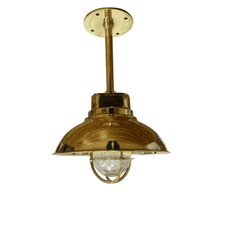 Vintage Brass Ribbed Globe Pendant Light 08 pendant with brass cap