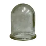 Glass dome from vintage marine light showing pitting and wear