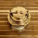 Top view of marine post light housing