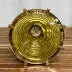 Large Solid Brass Nautical Pendant Light viewed from below showing interior