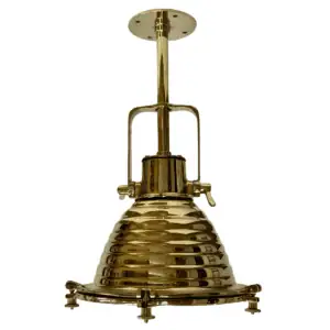 Solid Brass Nautical Pendant Light - Big Ship Salvage Exclusive