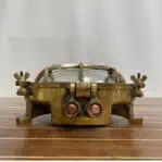 vintage brass cage light conduits