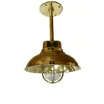 pendant with brass shade