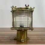 Vintage Ship Navigation Post Light – Clear Fresnel Glass side angle