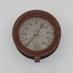 1907-1929 Antique Brass Pressure Gauge 01