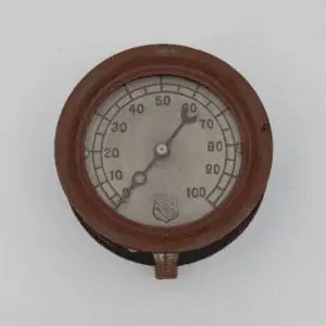 Antique Brass Pressure Gauge, General Fire Extinguisher Company