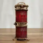 Brass Double-Stacked Ship Navigation Light side profile detail