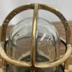 Brass and Aluminum Marine Post Light with Clear Globe - Pauluhn Co. 08