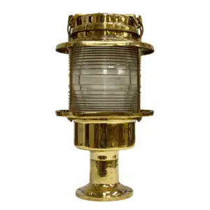 Flat-Sided Nautical Outdoor Post Light - full fixture view