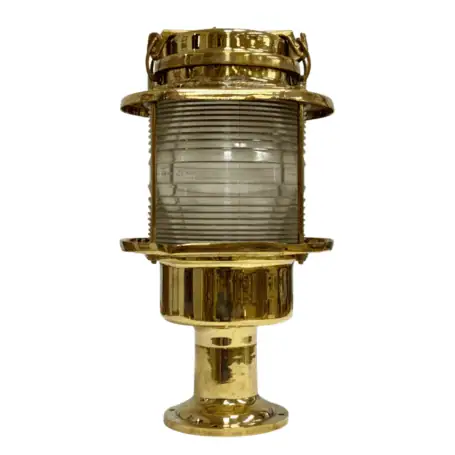 Flat-Sided Nautical Outdoor Post Light - full fixture view
