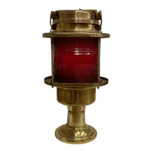 Red Lens Nautical Post Light