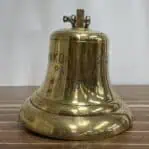 salvaged brass bell engraved Sanko Hibiscus Panama 1985