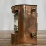 Side angle of nautical running light showing Fresnel lens depth