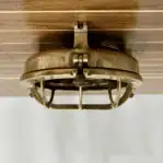 Solid Brass WISKA Ceiling Light angled ceiling installation view
