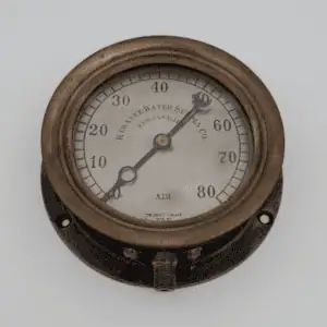 1881-1889 Antique Air Pressure Gauge by Henry A. Bogardus | Kewanee Water Supply