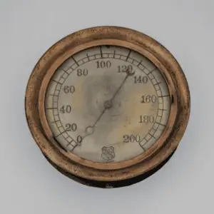 1907-1929 Large 9.5" Auxiliary Spring Gauge by Ashcroft