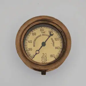 1907-1929 Westinghouse Machinery Company All Brass Pressure Gauge
