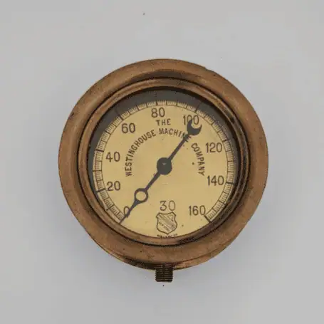 1907-1929 Westinghouse Machinery Company All Brass Pressure Gauge 01