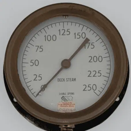 1940-1960s Double Spring Deck Steam Gauge
