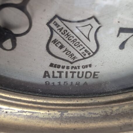 Altitude Gauge by Ashcroft New York from 1940-60s 0 Altitude Gauge by Ashcroft New York from 1940-60s 0