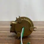 brass marine light base with wiring and conduit openings