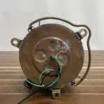 Vintage ship lantern with Fresnel glass lens and heavy brass patina