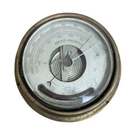 vintage ship barometer Takahashi Osaka 1973 full front view