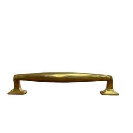 solid brass cleat angled view showing thickness and shape