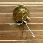 brass navigation light wiring bottom exit detail