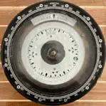 Marine compass face with directional markings