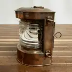 Vintage Copper Nautical Lantern side profile showing copper body