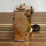 Vintage Copper Nautical Light side profile with brass hardware