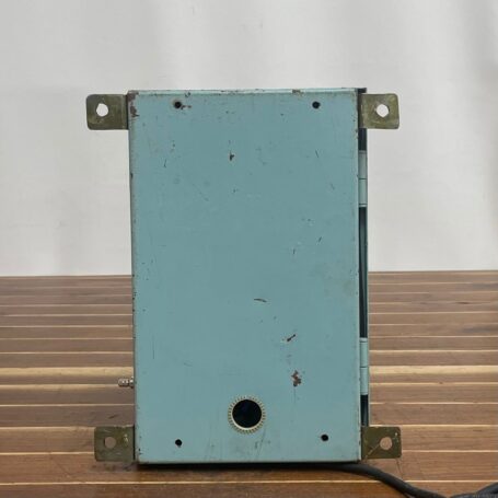Vintage Fire Alarm - Lifeboat Signal Box 05 vintage lifeboat fire alarm box rear panel with mounting brackets and wear marks
