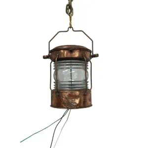 vintage ship anchor light hanging view wired copper nautical lantern